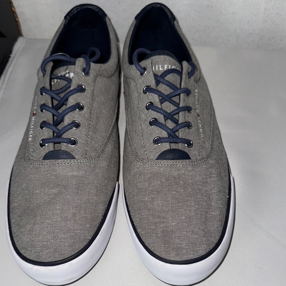 Tommy Hilfiger Gray and Navy Men's Sneakers